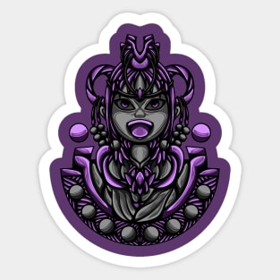 Artwork Illustration Of Emotional Lady Sticker